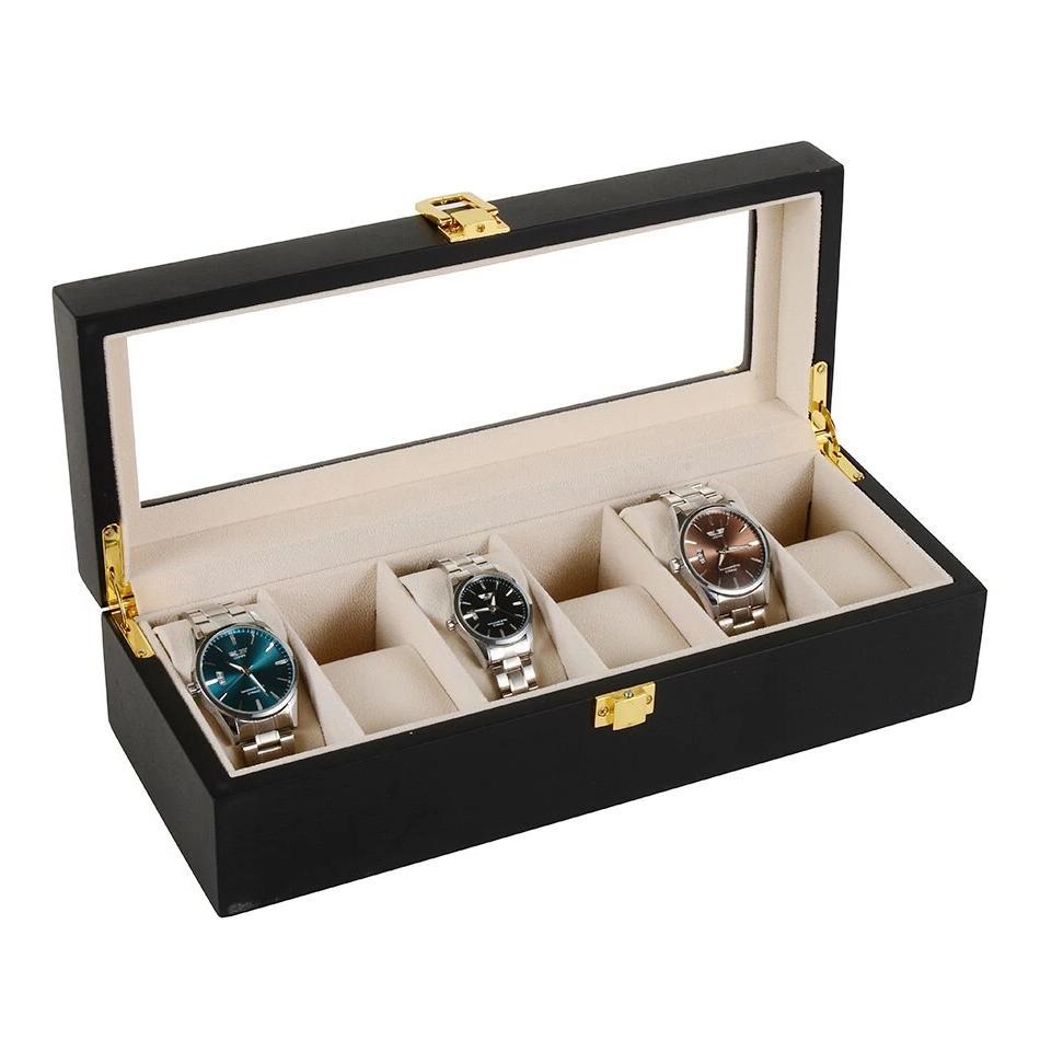 Boite 6 Montre En Bois Noir – Le Nexa