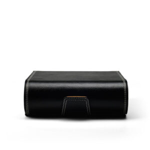 Étui Montre Cuir – Élégance Noir & Caramel