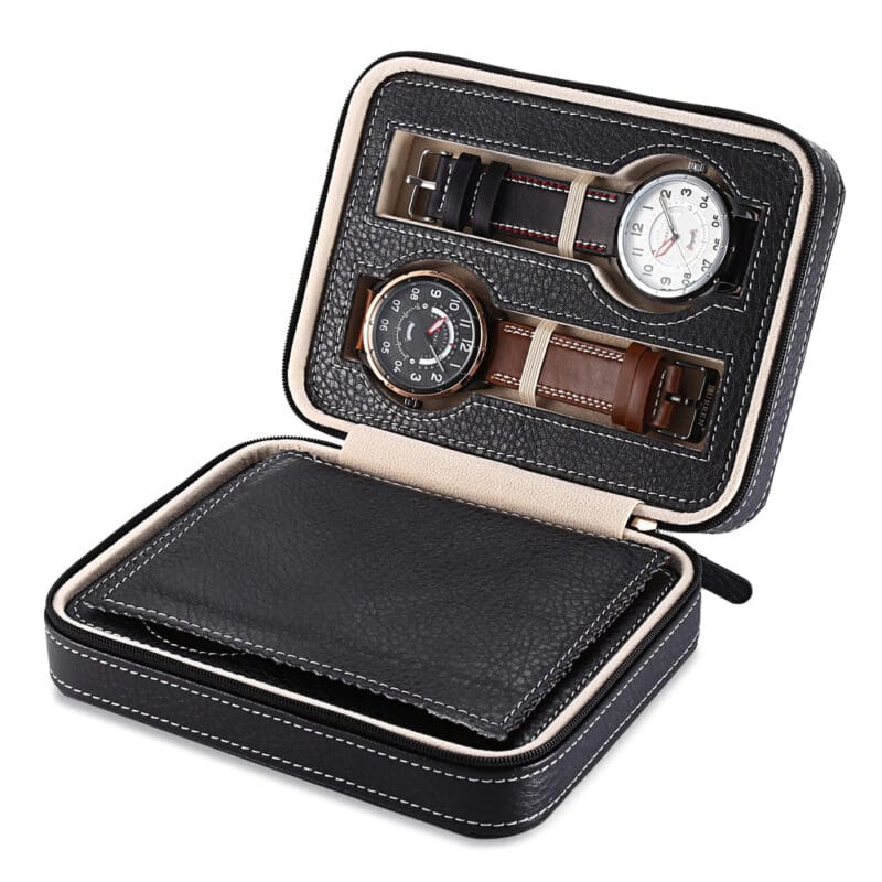 Trousse Montre En Cuir 4 Slots Essentia