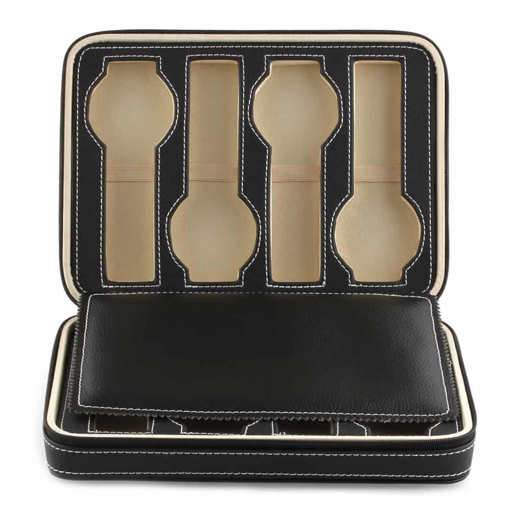 Trousse Montre En Cuir 8 Slots Essentia